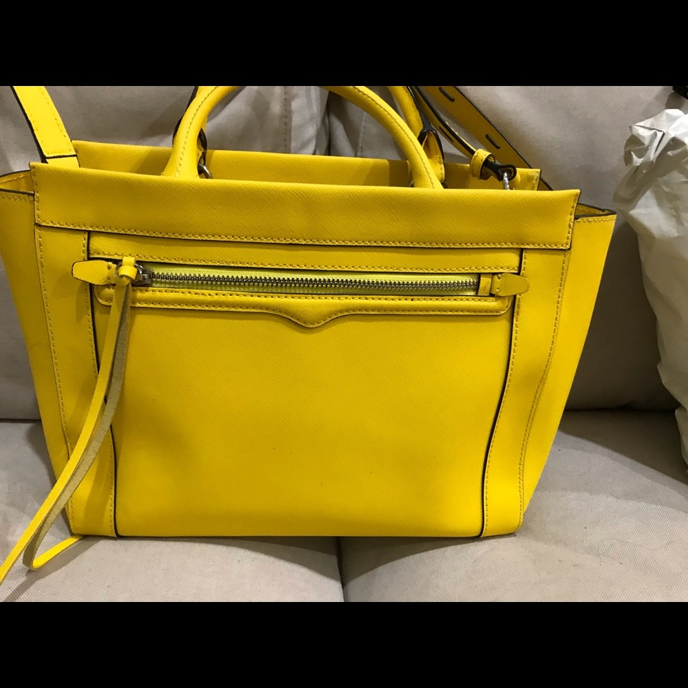 Unique Rebecca Minkoff bag! Fun pop of color!
